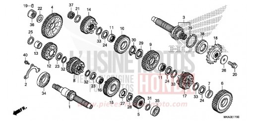 TRANSMISSION (NC750X/XA) NC750XAH de 2017
